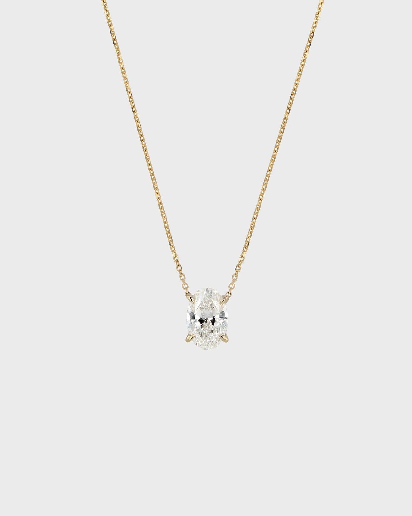 Charm Oval Cut Moissanite Necklace