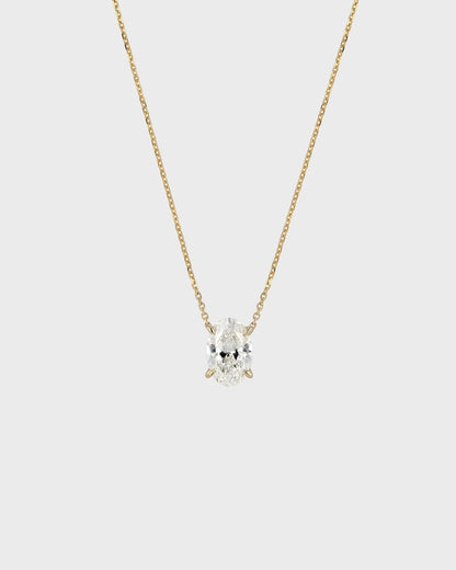 Charm Oval Cut Moissanite Necklace